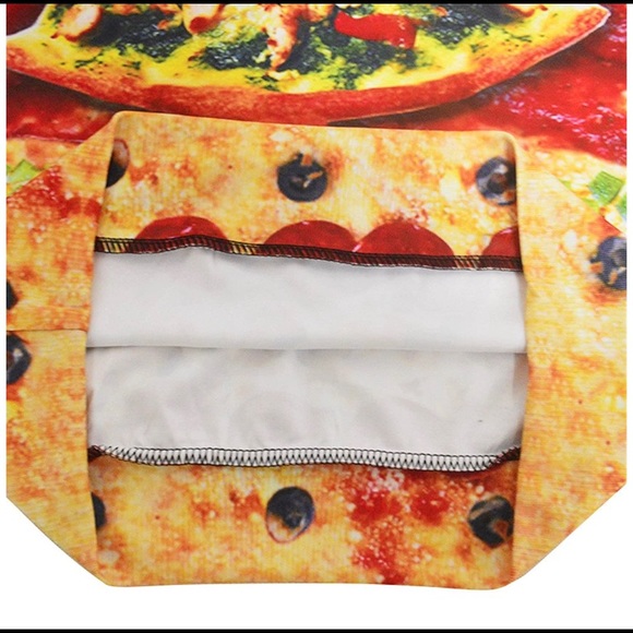 Ugly Christmas Pizza Sweatshirt Extra Cheese! - Picture 5 of 14